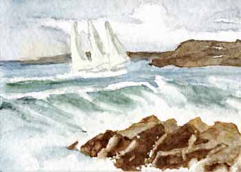 "To Catalina" by Emma E. Macari, Brookfield WI - Watercolor